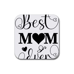 Best Mom Ever Gift T- Shirt Best Knitting Mom Ever T- Shirt Yoga Reflexion Pose T- Shirtyoga Reflexion Pose T- Shirt Rubber Coaster (square) by hizuto