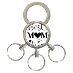 Best Mom Ever Gift T- Shirt Best Knitting Mom Ever T- Shirt Yoga Reflexion Pose T- Shirtyoga Reflexion Pose T- Shirt 3-ring Key Chain by hizuto