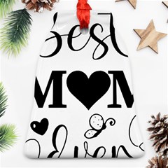 Best Mom Ever Gift T- Shirt Best Knitting Mom Ever T- Shirt Yoga Reflexion Pose T- Shirtyoga Reflexion Pose T- Shirt Bell Ornament (two Sides) by hizuto