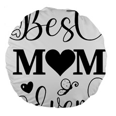 Best Mom Ever Gift T- Shirt Best Knitting Mom Ever T- Shirt Yoga Reflexion Pose T- Shirtyoga Reflexion Pose T- Shirt Large 18  Premium Round Cushions by hizuto