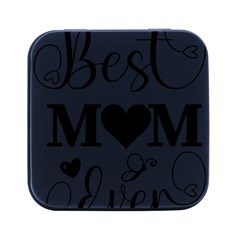 Best Mom Ever Gift T- Shirt Best Knitting Mom Ever T- Shirt Yoga Reflexion Pose T- Shirtyoga Reflexion Pose T- Shirt Square Metal Box (black)