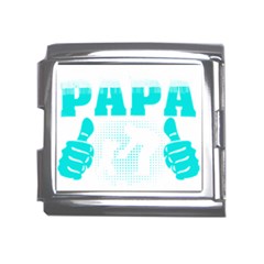 Best Papa Ever T- Shirt Best Papa Ever T- Shirt Yoga Reflexion Pose T- Shirtyoga Reflexion Pose T- Shirt Mega Link Italian Charm (18mm) by hizuto