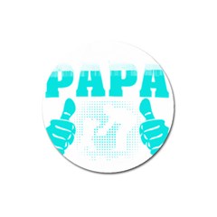 Best Papa Ever T- Shirt Best Papa Ever T- Shirt Yoga Reflexion Pose T- Shirtyoga Reflexion Pose T- Shirt Magnet 3  (round) by hizuto