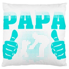 Best Papa Ever T- Shirt Best Papa Ever T- Shirt Yoga Reflexion Pose T- Shirtyoga Reflexion Pose T- Shirt Large Cushion Case (one Side) by hizuto