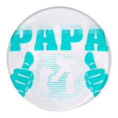 Best Papa Ever T- Shirt Best Papa Ever T- Shirt Yoga Reflexion Pose T- Shirtyoga Reflexion Pose T- Shirt Round Glass Fridge Magnet (4 Pack) by hizuto