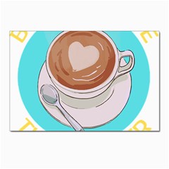 Better Late Than Never T- Shirt Better Latte Than Never   Latte Pun T- Shirt Yoga Reflexion Pose T- Shirtyoga Reflexion Pose T- Shirt Postcards 5  X 7  (pkg Of 10) by hizuto