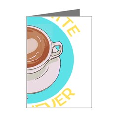 Better Late Than Never T- Shirt Better Latte Than Never   Latte Pun T- Shirt Yoga Reflexion Pose T- Shirtyoga Reflexion Pose T- Shirt Mini Greeting Card by hizuto