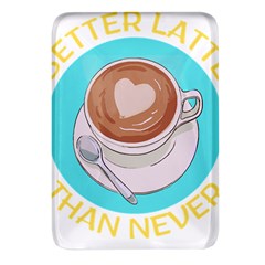 Better Late Than Never T- Shirt Better Latte Than Never   Latte Pun T- Shirt Yoga Reflexion Pose T- Shirtyoga Reflexion Pose T- Shirt Rectangular Glass Fridge Magnet (4 Pack) by hizuto