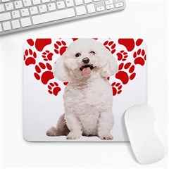 Bichon Frise Gift T- Shirt Cool Bichon Frise Valentine Heart Paw Bichon Frise Dog Lover Valentine Co Yoga Reflexion Pose T- Shirtyoga Reflexion Pose T- Shirt Large Mousepad by hizuto