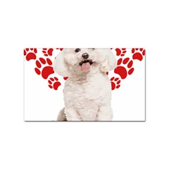 Bichon Frise Gift T- Shirt Cool Bichon Frise Valentine Heart Paw Bichon Frise Dog Lover Valentine Co Yoga Reflexion Pose T- Shirtyoga Reflexion Pose T- Shirt Sticker Rectangular (100 Pack) by hizuto