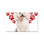 Bichon Frise Gift T- Shirt Cool Bichon Frise Valentine Heart Paw Bichon Frise Dog Lover Valentine Co Yoga Reflexion Pose T- Shirtyoga Reflexion Pose T- Shirt Sticker Rectangular (100 pack) Front