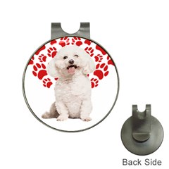 Bichon Frise Gift T- Shirt Cool Bichon Frise Valentine Heart Paw Bichon Frise Dog Lover Valentine Co Yoga Reflexion Pose T- Shirtyoga Reflexion Pose T- Shirt Hat Clips With Golf Markers by hizuto