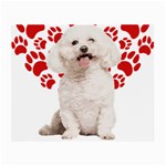 Bichon Frise Gift T- Shirt Cool Bichon Frise Valentine Heart Paw Bichon Frise Dog Lover Valentine Co Yoga Reflexion Pose T- Shirtyoga Reflexion Pose T- Shirt Small Glasses Cloth (2 Sides) Back