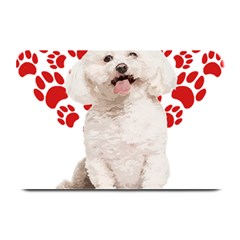 Bichon Frise Gift T- Shirt Cool Bichon Frise Valentine Heart Paw Bichon Frise Dog Lover Valentine Co Yoga Reflexion Pose T- Shirtyoga Reflexion Pose T- Shirt Plate Mats by hizuto