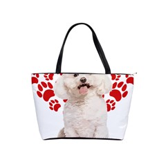 Bichon Frise Gift T- Shirt Cool Bichon Frise Valentine Heart Paw Bichon Frise Dog Lover Valentine Co Yoga Reflexion Pose T- Shirtyoga Reflexion Pose T- Shirt Classic Shoulder Handbag by hizuto