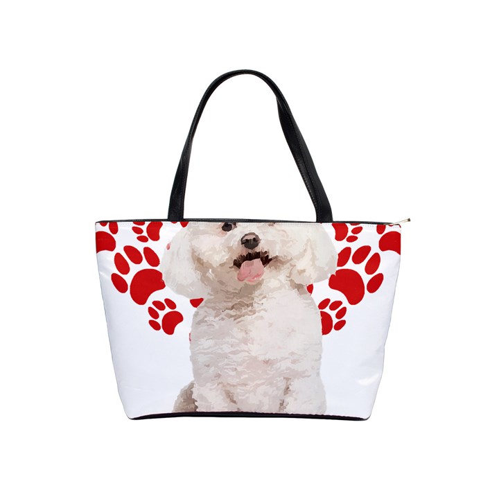 Bichon Frise Gift T- Shirt Cool Bichon Frise Valentine Heart Paw Bichon Frise Dog Lover Valentine Co Yoga Reflexion Pose T- Shirtyoga Reflexion Pose T- Shirt Classic Shoulder Handbag