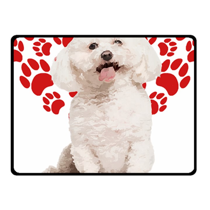 Bichon Frise Gift T- Shirt Cool Bichon Frise Valentine Heart Paw Bichon Frise Dog Lover Valentine Co Yoga Reflexion Pose T- Shirtyoga Reflexion Pose T- Shirt Fleece Blanket (Small)