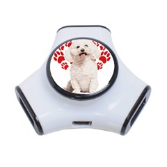 Bichon Frise Gift T- Shirt Cool Bichon Frise Valentine Heart Paw Bichon Frise Dog Lover Valentine Co Yoga Reflexion Pose T- Shirtyoga Reflexion Pose T- Shirt 3-port Usb Hub by hizuto