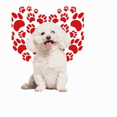 Bichon Frise Gift T- Shirt Cool Bichon Frise Valentine Heart Paw Bichon Frise Dog Lover Valentine Co Yoga Reflexion Pose T- Shirtyoga Reflexion Pose T- Shirt Large Garden Flag (two Sides) by hizuto