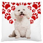 Bichon Frise Gift T- Shirt Cool Bichon Frise Valentine Heart Paw Bichon Frise Dog Lover Valentine Co Yoga Reflexion Pose T- Shirtyoga Reflexion Pose T- Shirt Large Premium Plush Fleece Cushion Case (T Front