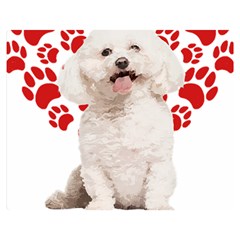 Bichon Frise Gift T- Shirt Cool Bichon Frise Valentine Heart Paw Bichon Frise Dog Lover Valentine Co Yoga Reflexion Pose T- Shirtyoga Reflexion Pose T- Shirt Two Sides Premium Plush Fleece Blanket (me by hizuto