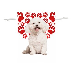 Bichon Frise Gift T- Shirt Cool Bichon Frise Valentine Heart Paw Bichon Frise Dog Lover Valentine Co Yoga Reflexion Pose T- Shirtyoga Reflexion Pose T- Shirt Lightweight Drawstring Pouch (l) by hizuto