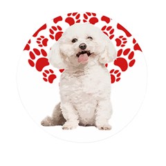 Bichon Frise Gift T- Shirt Cool Bichon Frise Valentine Heart Paw Bichon Frise Dog Lover Valentine Co Yoga Reflexion Pose T- Shirtyoga Reflexion Pose T- Shirt Mini Round Pill Box (pack Of 3) by hizuto