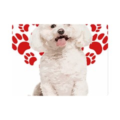 Bichon Frise Gift T- Shirt Cool Bichon Frise Valentine Heart Paw Bichon Frise Dog Lover Valentine Co Yoga Reflexion Pose T- Shirtyoga Reflexion Pose T- Shirt Premium Plush Fleece Blanket (mini) by hizuto