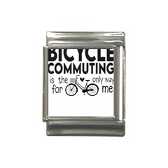 Bicycle T- Shirt Bicycle Commuting Is The Only Way For Me T- Shirt Yoga Reflexion Pose T- Shirtyoga Reflexion Pose T- Shirt Italian Charm (13mm) by hizuto