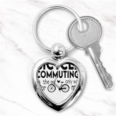 Bicycle T- Shirt Bicycle Commuting Is The Only Way For Me T- Shirt Yoga Reflexion Pose T- Shirtyoga Reflexion Pose T- Shirt Key Chain (heart) by hizuto