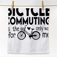 Bicycle T- Shirt Bicycle Commuting Is The Only Way For Me T- Shirt Yoga Reflexion Pose T- Shirtyoga Reflexion Pose T- Shirt Face Towel by hizuto