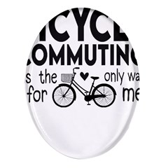 Bicycle T- Shirt Bicycle Commuting Is The Only Way For Me T- Shirt Yoga Reflexion Pose T- Shirtyoga Reflexion Pose T- Shirt Oval Glass Fridge Magnet (4 Pack) by hizuto