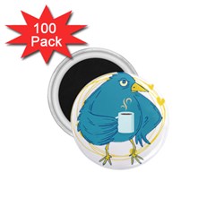 Bird T- Shirt Funny Morning Muffle Saying Design T- Shirt Yoga Reflexion Pose T- Shirtyoga Reflexion Pose T- Shirt 1 75  Magnets (100 Pack) 