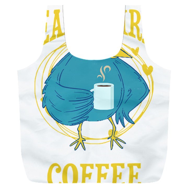 Bird T- Shirt Funny Morning Muffle Saying Design T- Shirt Yoga Reflexion Pose T- Shirtyoga Reflexion Pose T- Shirt Full Print Recycle Bag (XXL)