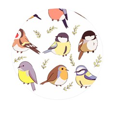 Birds Illustration T- Shirt Cute European Birds Illustration T- Shirt (1) Yoga Reflexion Pose T- Shirtyoga Reflexion Pose T- Shirt Mini Round Pill Box (pack Of 3) by hizuto