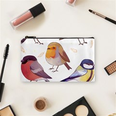 Birds Illustration T- Shirt Cute European Birds Illustration T- Shirt Yoga Reflexion Pose T- Shirtyoga Reflexion Pose T- Shirt Cosmetic Bag (small) by hizuto