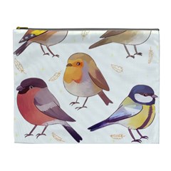 Birds Illustration T- Shirt Cute European Birds Illustration T- Shirt Yoga Reflexion Pose T- Shirtyoga Reflexion Pose T- Shirt Cosmetic Bag (xl) by hizuto