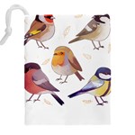 Birds Illustration T- Shirt Cute European Birds Illustration T- Shirt Yoga Reflexion Pose T- Shirtyoga Reflexion Pose T- Shirt Drawstring Pouch (5XL) Back