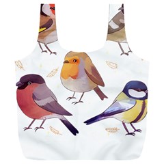 Birds Illustration T- Shirt Cute European Birds Illustration T- Shirt Yoga Reflexion Pose T- Shirtyoga Reflexion Pose T- Shirt Full Print Recycle Bag (xxl) by hizuto