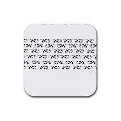 Black And White Cow T- Shirt Black And White Cows Keep On Moooving Cow Puns T- Shirt Yoga Reflexion Pose T- Shirtyoga Reflexion Pose T- Shirt Rubber Coaster (square) by hizuto