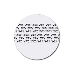 Black And White Cow T- Shirt Black And White Cows Keep On Moooving Cow Puns T- Shirt Yoga Reflexion Pose T- Shirtyoga Reflexion Pose T- Shirt Rubber Coaster (round)