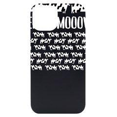 Black And White Cow T- Shirt Black And White Cows Keep On Moooving Cow Puns T- Shirt Yoga Reflexion Pose T- Shirtyoga Reflexion Pose T- Shirt Iphone 14 Black Uv Print Case by hizuto