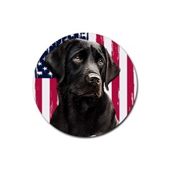 Black Labrador T- Shirt Black Labrador - Black Labrador U S A Flag T- Shirt Yoga Reflexion Pose T- Shirtyoga Reflexion Pose T- Shirt Rubber Coaster (round)