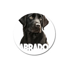 Black Labrador T- Shirt Black Labrador - Labrador Mom T- Shirt (1) Yoga Reflexion Pose T- Shirtyoga Reflexion Pose T- Shirt Magnet 3  (round) by hizuto