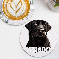 Black Labrador T- Shirt Black Labrador - Labrador Mom T- Shirt (1) Yoga Reflexion Pose T- Shirtyoga Reflexion Pose T- Shirt Uv Print Round Tile Coaster by hizuto