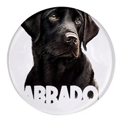 Black Labrador T- Shirt Black Labrador - Labrador Mom T- Shirt (1) Yoga Reflexion Pose T- Shirtyoga Reflexion Pose T- Shirt Round Glass Fridge Magnet (4 Pack) by hizuto