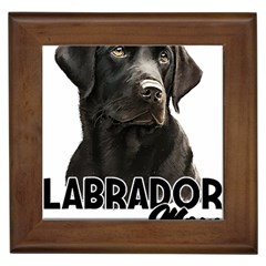 Black Labrador T- Shirt Black Labrador - Labrador Mom T- Shirt Yoga Reflexion Pose T- Shirtyoga Reflexion Pose T- Shirt Framed Tile by hizuto