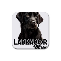 Black Labrador T- Shirt Black Labrador - Labrador Mom T- Shirt Yoga Reflexion Pose T- Shirtyoga Reflexion Pose T- Shirt Rubber Coaster (square) by hizuto