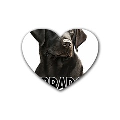 Black Labrador T- Shirt Black Labrador - Labrador Mom T- Shirt Yoga Reflexion Pose T- Shirtyoga Reflexion Pose T- Shirt Rubber Coaster (heart) by hizuto