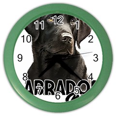 Black Labrador T- Shirt Black Labrador - Labrador Mom T- Shirt Yoga Reflexion Pose T- Shirtyoga Reflexion Pose T- Shirt Color Wall Clock by hizuto